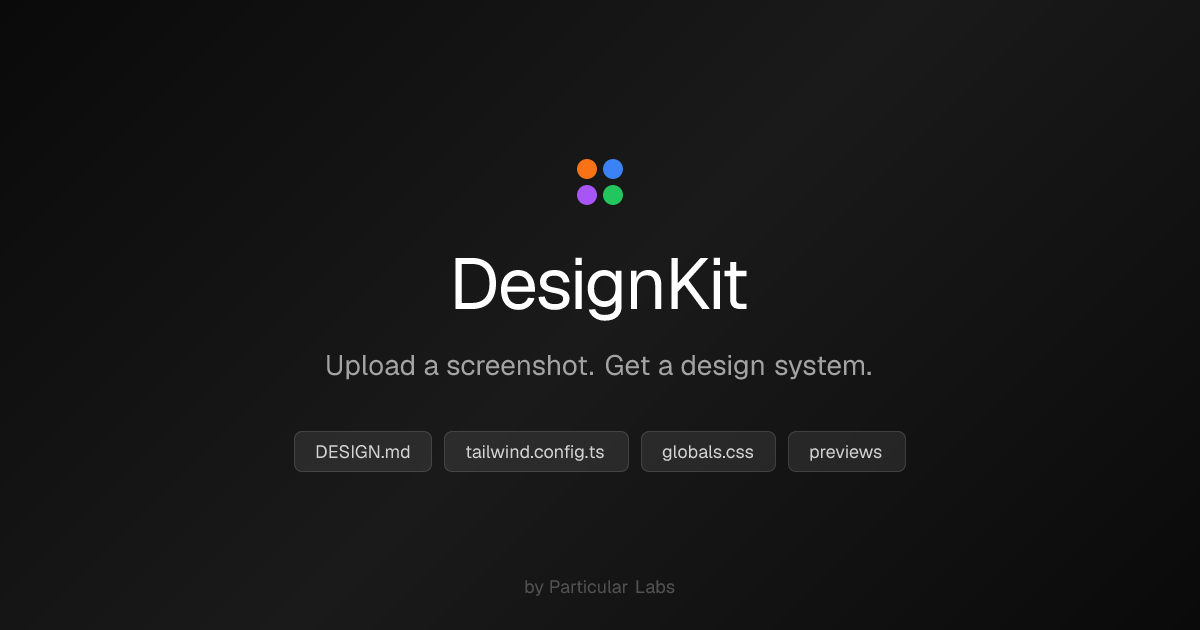 DesignKit | Turn Any Screenshot Into a Design System
